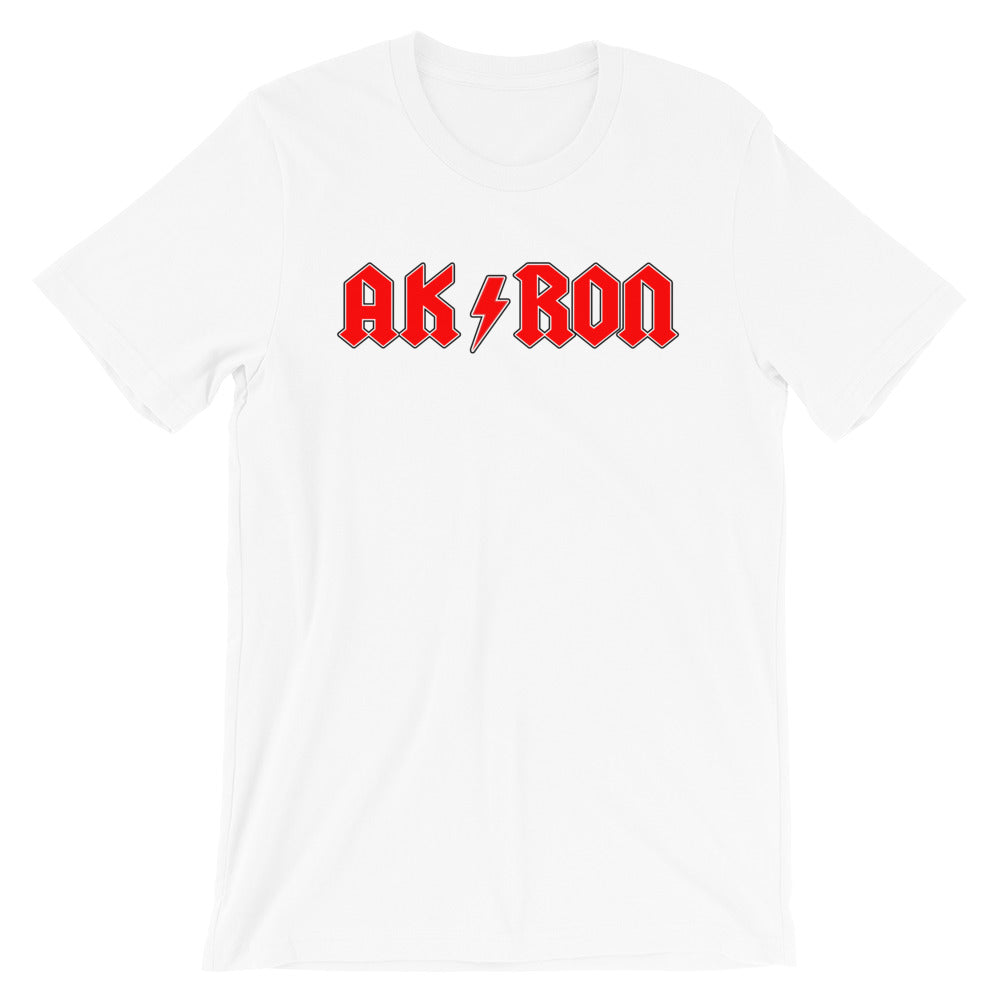 AK/RON RED WHITE Short-Sleeve Unisex T-Shirt - We Care Tees