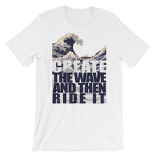 Load image into Gallery viewer, CREATE THE WAVE Short-Sleeve Unisex T-Shirt - We Care Tees
