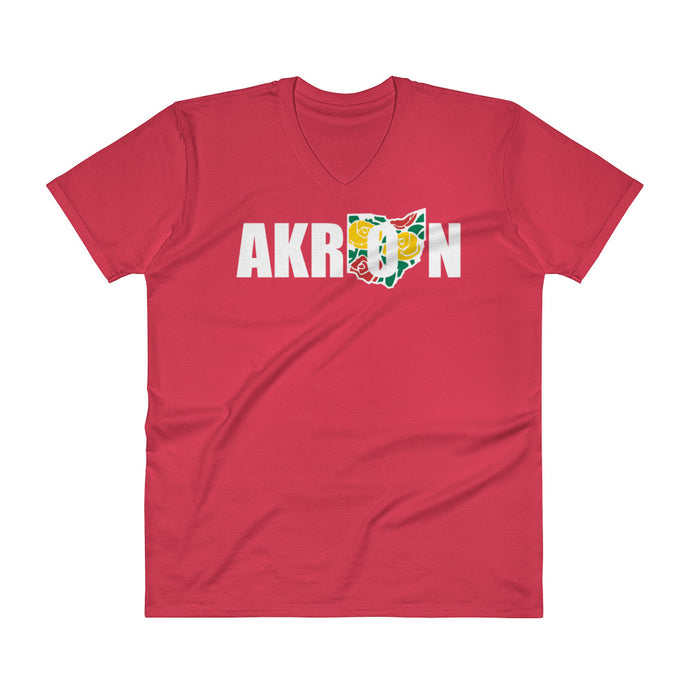 Beautiful Akron 2 V-Neck T-Shirt - We Care Tees