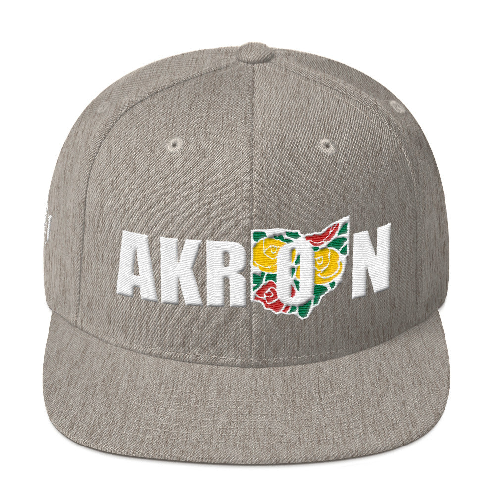 Beautiful Akron 2 Embroidered Snapback Hat - We Care Tees