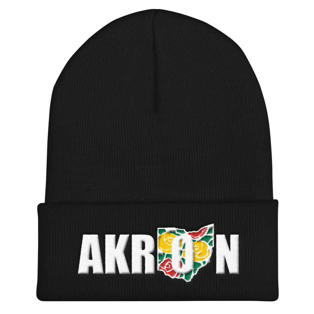 Beautiful Akron 2 Embroidered Beanie - We Care Tees