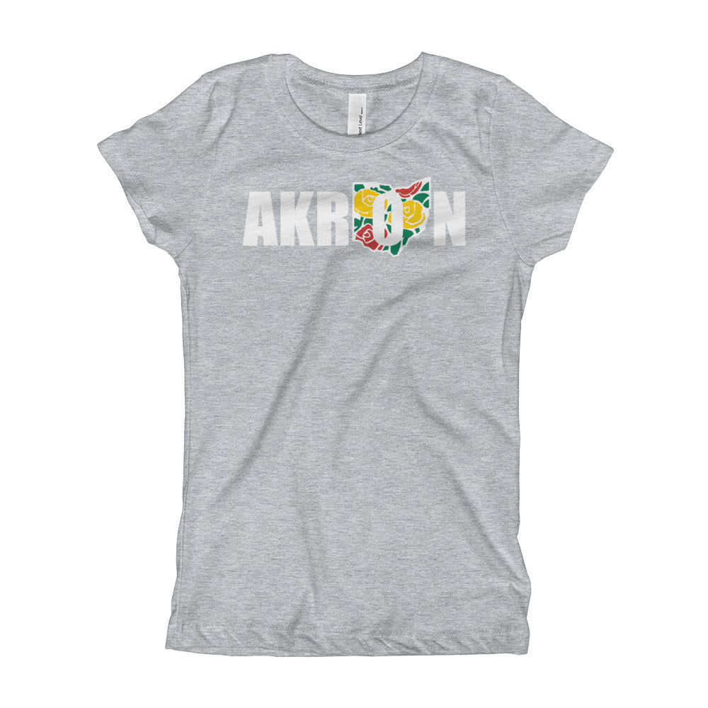 Beautiful Akron 2 Girl's T-Shirt - We Care Tees