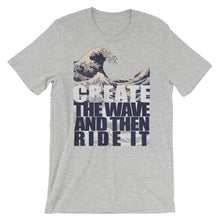 Load image into Gallery viewer, CREATE THE WAVE Short-Sleeve Unisex T-Shirt - We Care Tees
