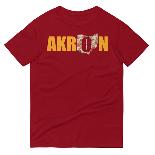 Beautiful Akron WINE & GOLD Short-Sleeve Unisex T-Shirt - We Care Tees